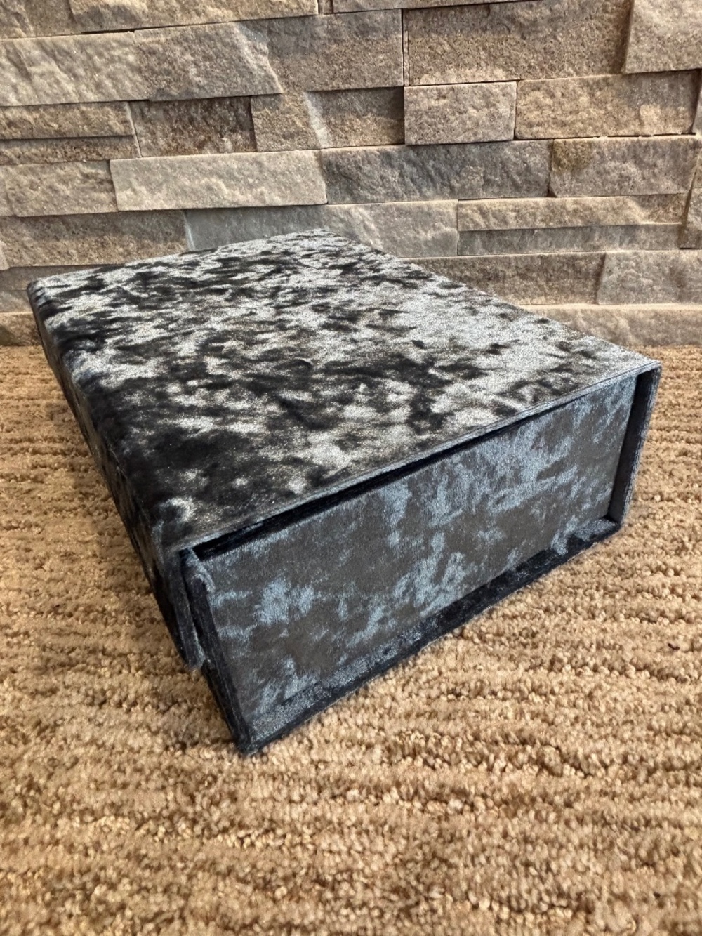 Blue Velvet Keepsake/Storage Box